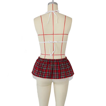 3PC Femmes Sexy Bow Sous-Vêtements Pyjamas Lingerie Uniforme