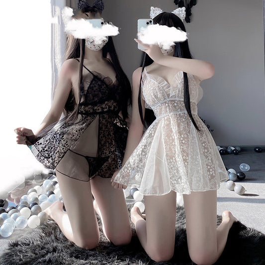Lencería MujerLace Hollow-Out Ropa de dormir Ropa interior Disfraz