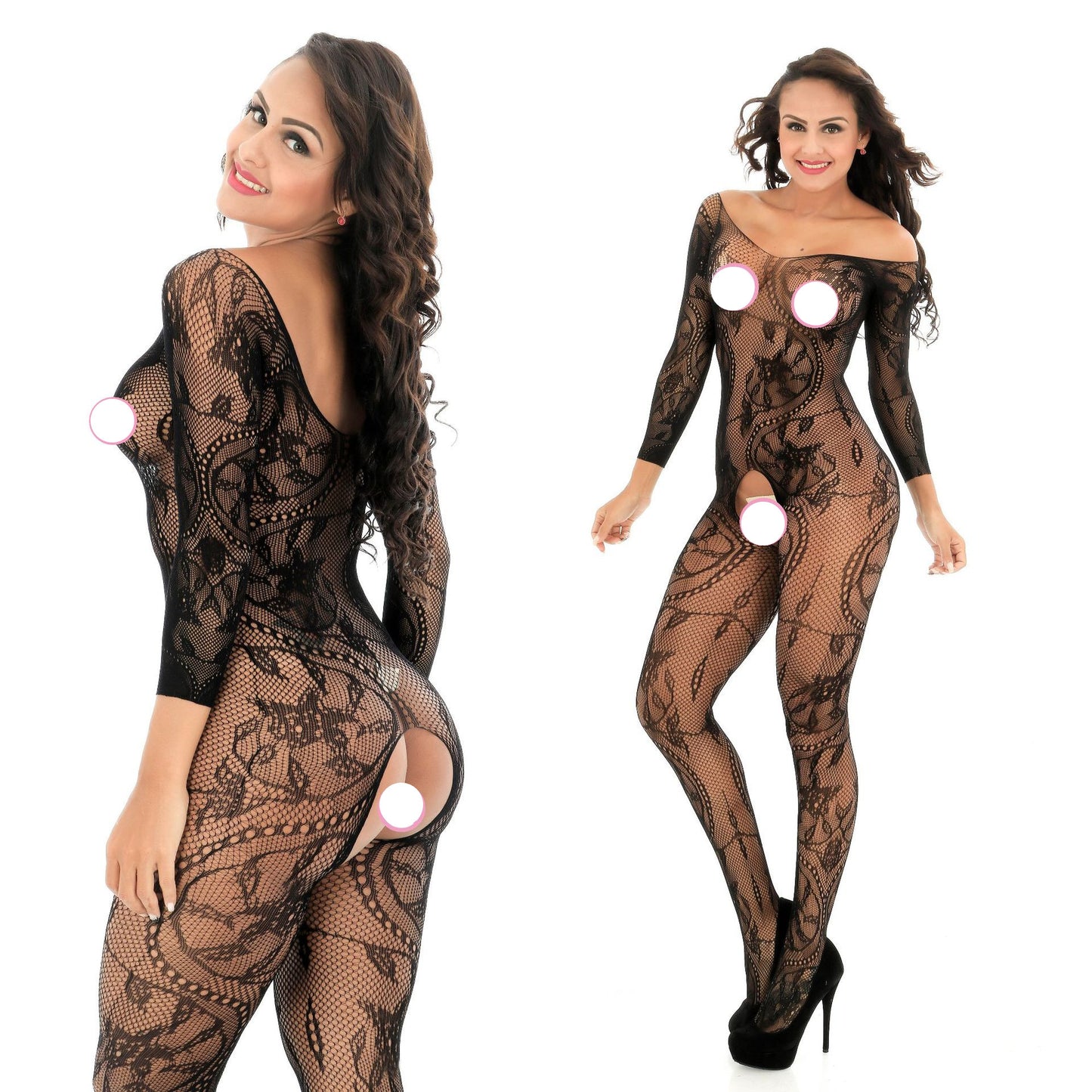 Vêtements résille Sexy creux une pièce Lingerie Sexy femmes