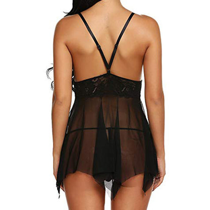 Lingerie sexy en dentelle et maille