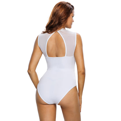 Lingerie Sexy européenne et américaine en dentelle, boucle dissimulée, sans manches, dos nu, moulante, amusante