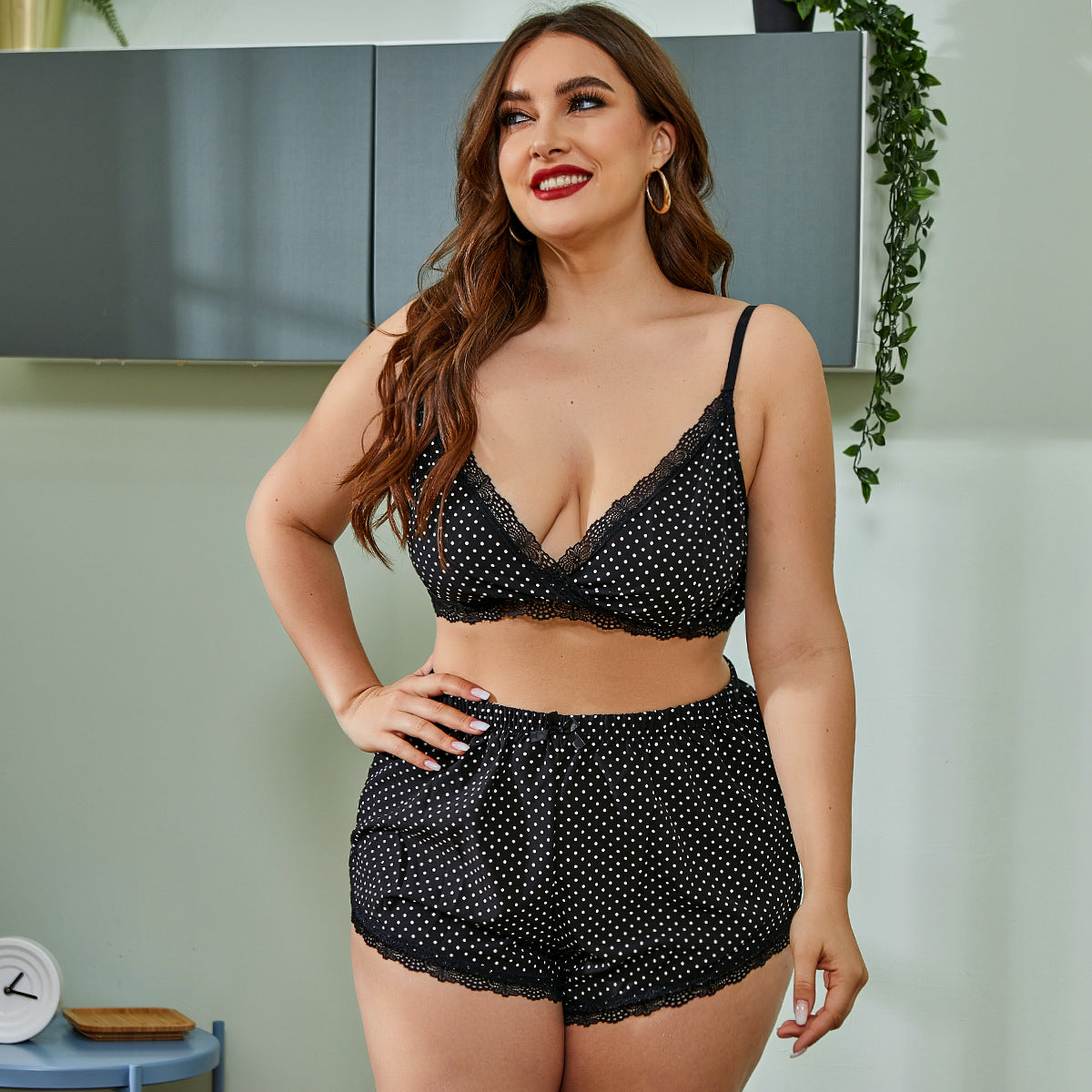 Maison détendue avec ensemble de soutien-gorge Lingerie sexy