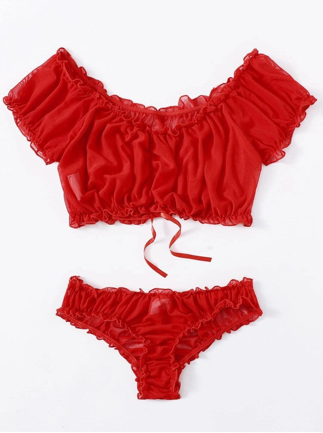 Conjunto de cabestrillo de dos piezas con un solo hombro de lencería sexy europea y americana