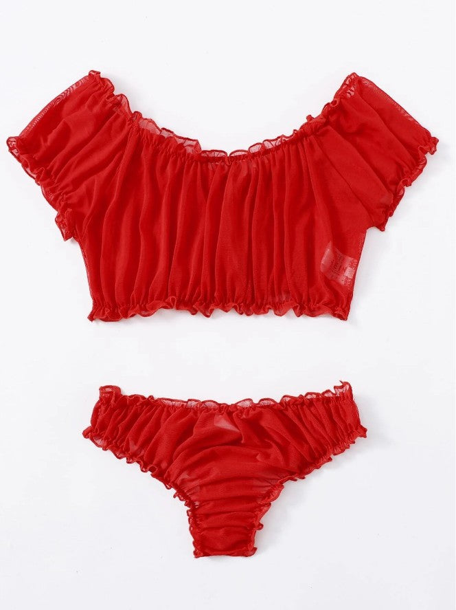 Conjunto de cabestrillo de dos piezas con un solo hombro de lencería sexy europea y americana