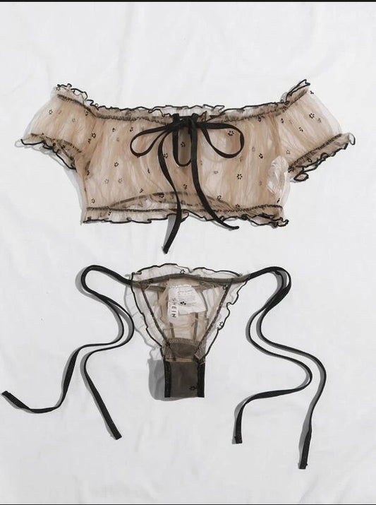 Lencería Sexy de encaje para mujer, Babydoll, sujetador, Tanga, ropa interior sexual, ropa de dormir, sujetadores de encaje, conjunto de ropa interior, bragas
