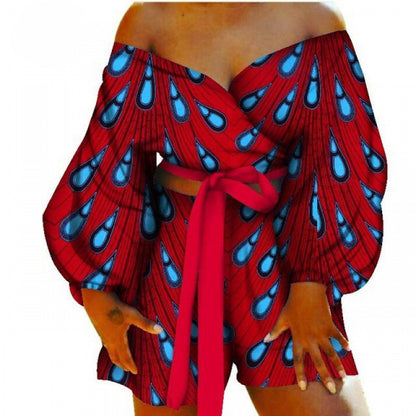 Conjunto de top y pantalones cortos con pajarita sexy Conjunto de 2 piezas