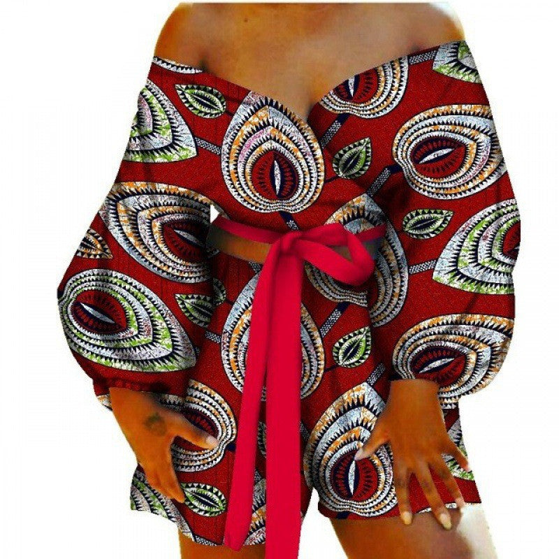 Conjunto de top y pantalones cortos con pajarita sexy Conjunto de 2 piezas
