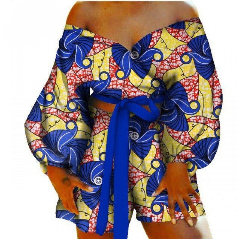 Conjunto de top y pantalones cortos con pajarita sexy Conjunto de 2 piezas