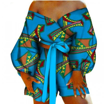 Conjunto de top y pantalones cortos con pajarita sexy Conjunto de 2 piezas