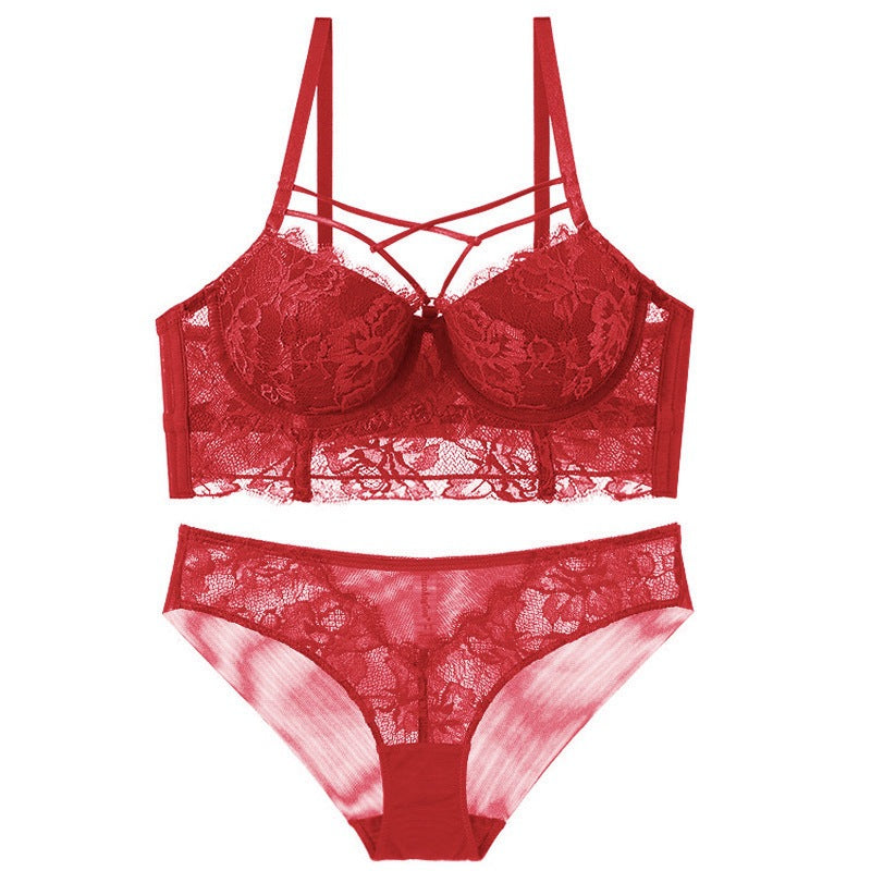 Ensemble de soutien-gorge féminin en dentelle avec soutien-gorge à armatures