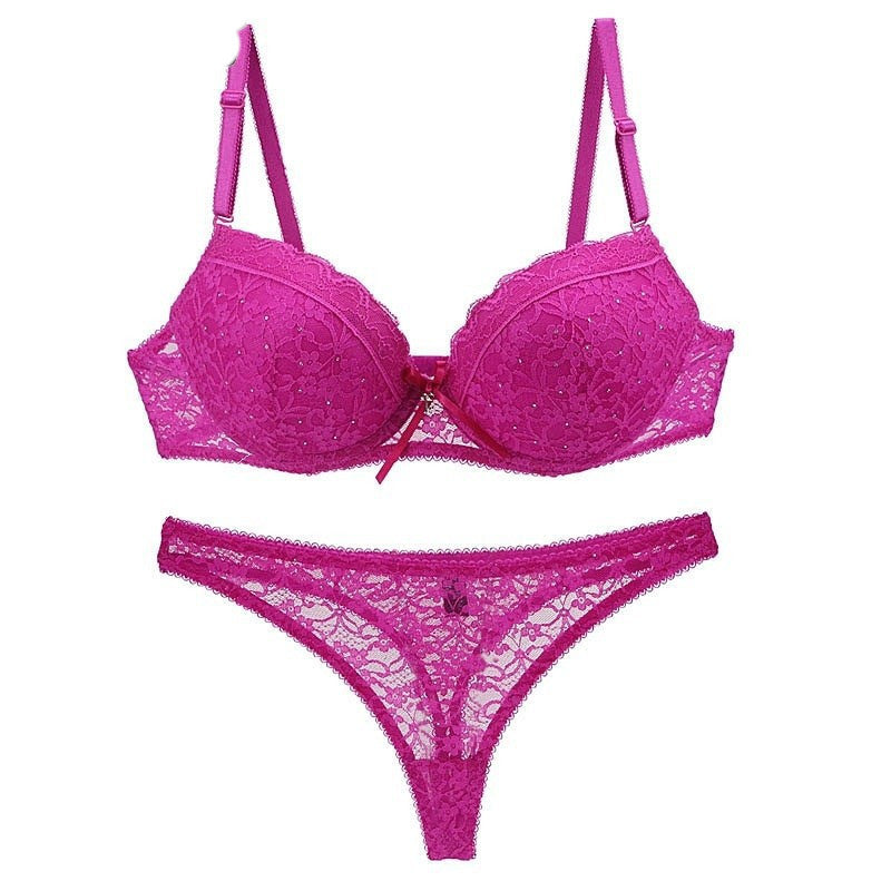 Conjunto de sujetador de encaje sexy Ropa interior de sujetador de mujer súper reunida