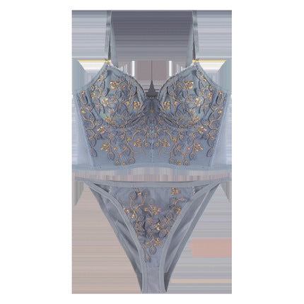 Conjunto de ropa interior con sujetador exterior sexy de 7 pechos Body