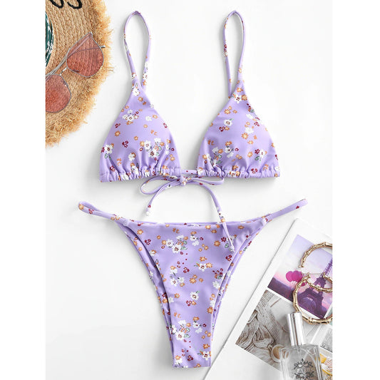 Conjunto de bikini sexy con efecto tie-dye