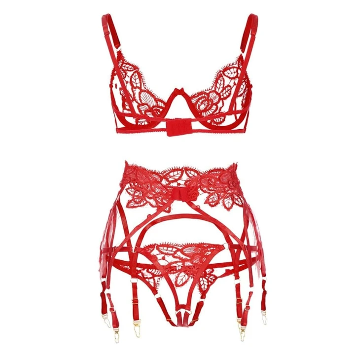 Conjunto de lencería sexy de encaje sexy