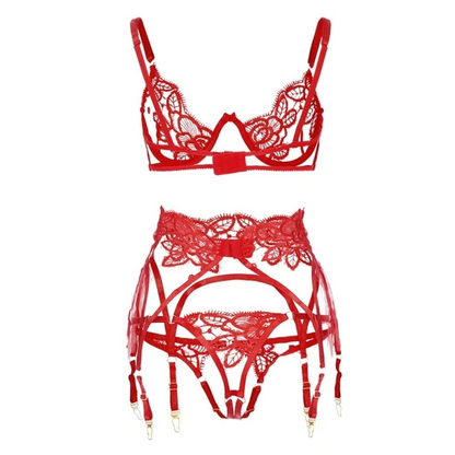 Conjunto de lencería sexy de encaje sexy