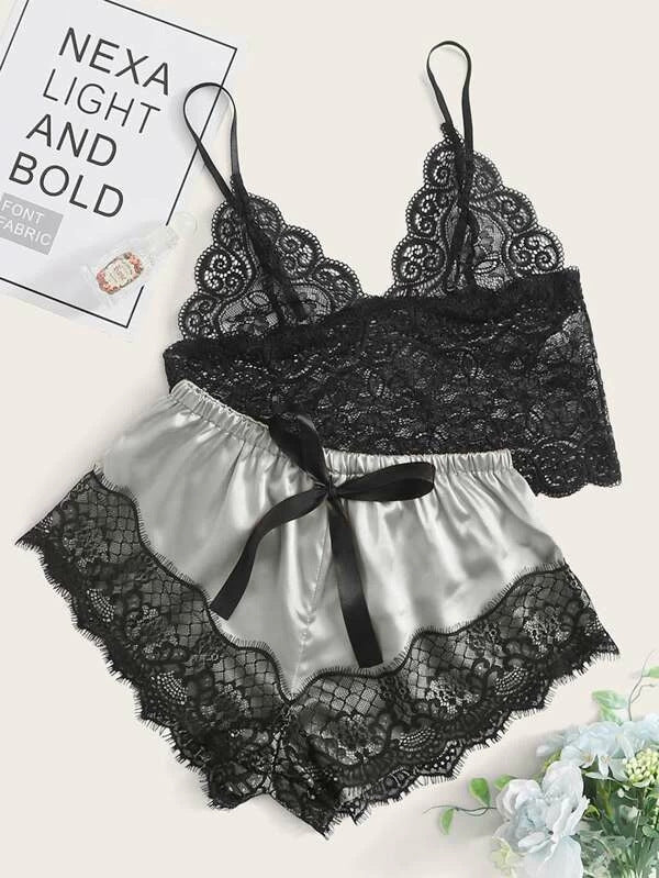 Pajamas Artificial Silk Home Wear Women Sexy Underwear