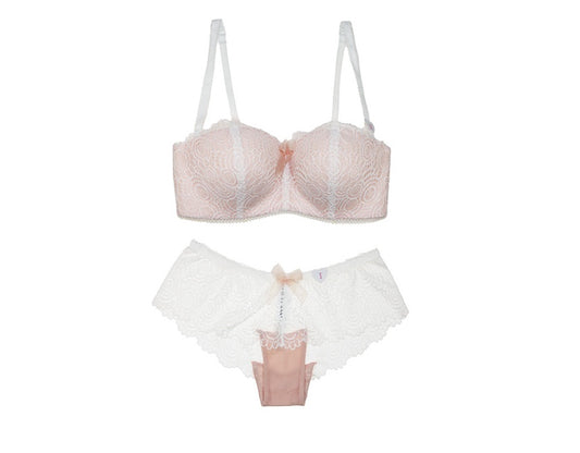 Soutien-gorge Sexy en dentelle sans acier pour femmes, ensemble de sous-vêtements, bandoulière amovible, section fine 