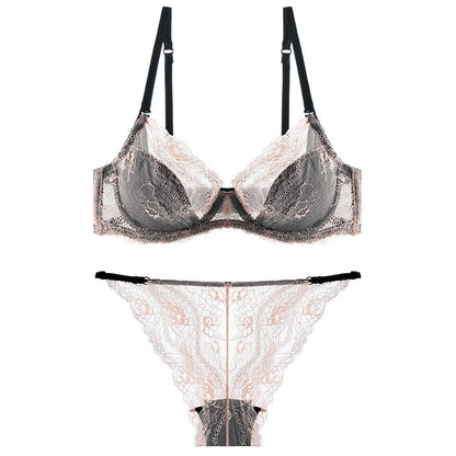 Ensemble de soutien-gorge slim sexy transparent français
