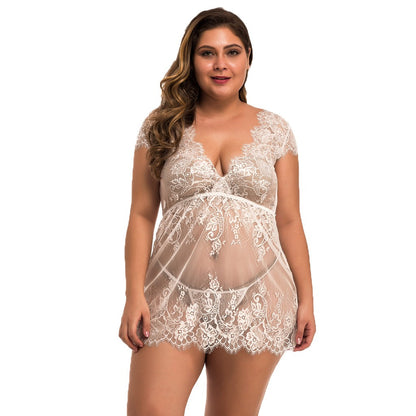Lingerie sexy pleine grandeur en dentelle
