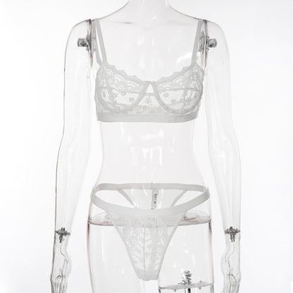 Ensemble de sous-vêtements floraux mignons sexy deux pièces pour dames