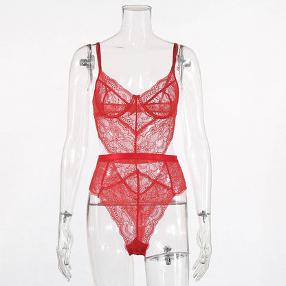 Summer Lace Sexy Slim Waist Jumpsuit Women Spot