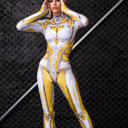 European And American Halloween Slim One-piece Tights 3D Digital Printing Cosplay Play