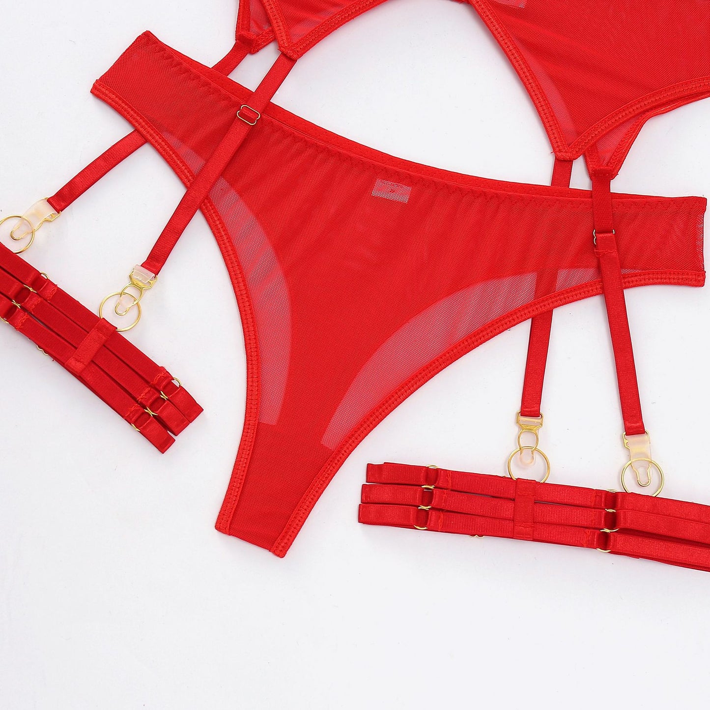 Porte-jarretelles lingerie sexy trois pièces