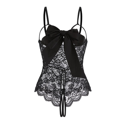 Lingerie Dentelle Perspective Tentation Combinaison Noeud