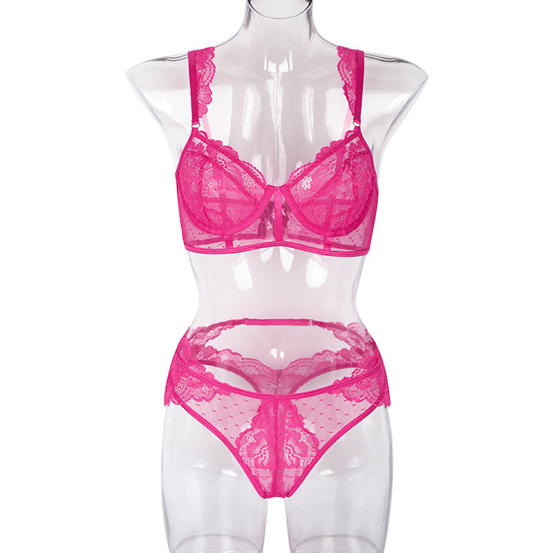 Conjunto de lencería moldeadora de cuerpo con costuras de pestañas de encaje nuevo para mujer