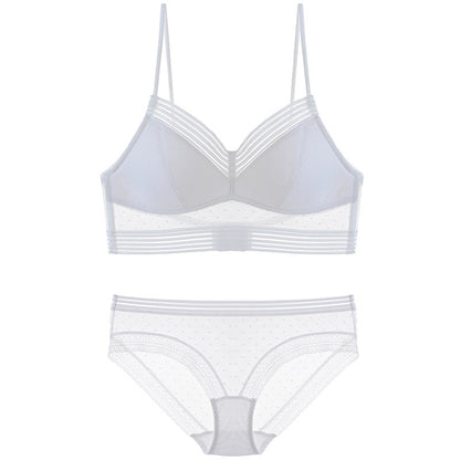 Ensemble soutien-gorge invisible sexy sans anneau en acier