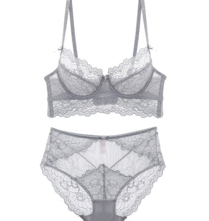 Ensemble de soutien-gorge ultra-mince de sous-vêtements sexy Deep V