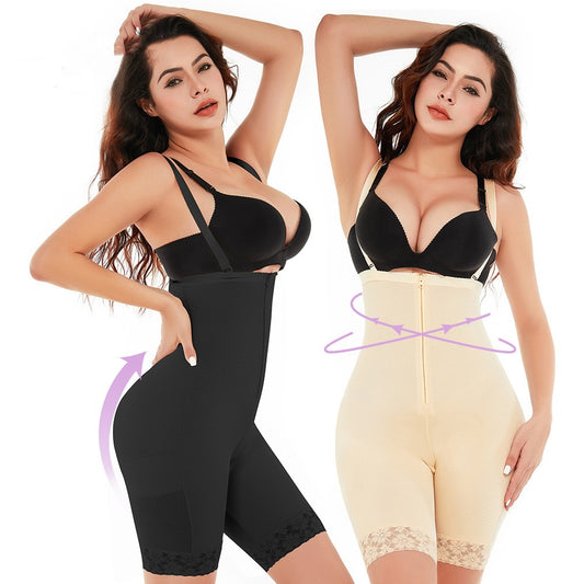 Plus Size High Waist Shaping Zipper Shaping Pants