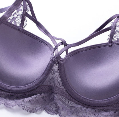 Ensemble de sous-vêtements en coton épais, soutien-gorge Push Up, Sexy