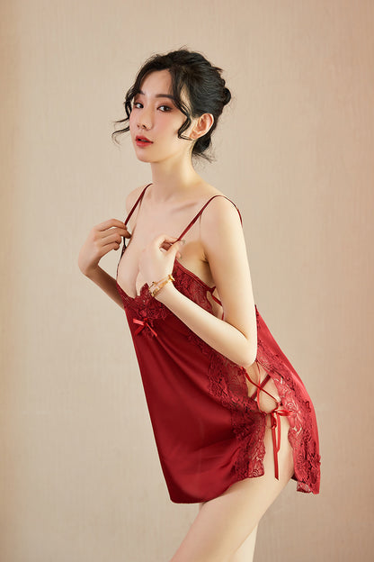 Sexy sling female side slit lace charming  lingerie