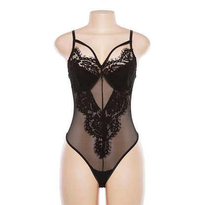 Women Clothing Sexy Lace Stitching Women Jumpsuit Christmas