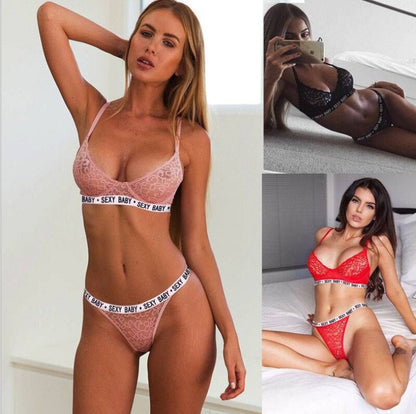 Lencería sexy de encaje con vendaje de encaje