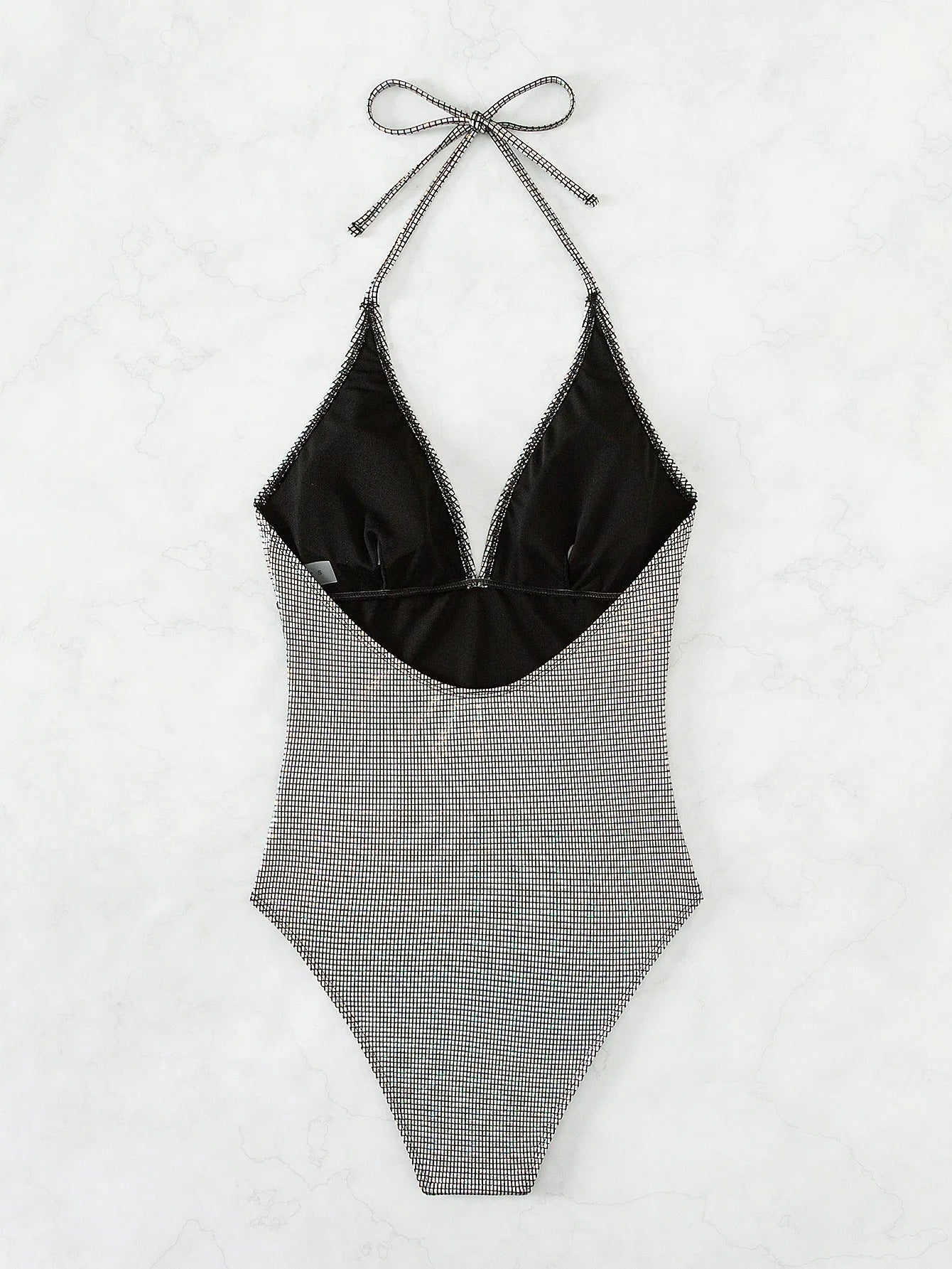 Silver Shiny Sexy One Piece Swimsuit