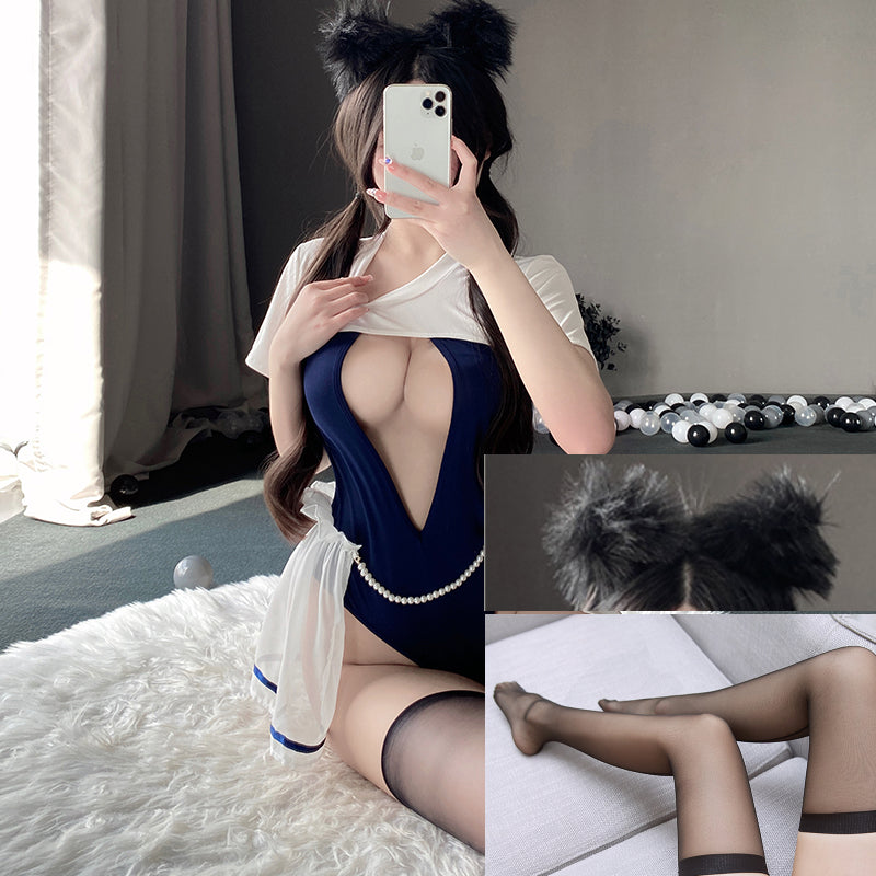 Lingerie amusante pour femmes et filles du campus mignon