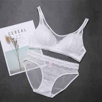 Ensemble de sous-vêtements sexy en dentelle sans anneau en acier