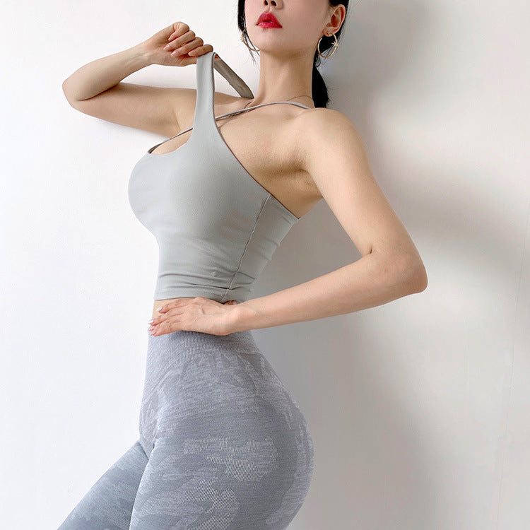 Gilet de sport à bretelles croisées pour femmes, Lingerie Sexy