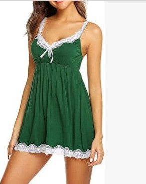 Lingerie femme Sexy dentelle dos nu chemise de nuit femme
