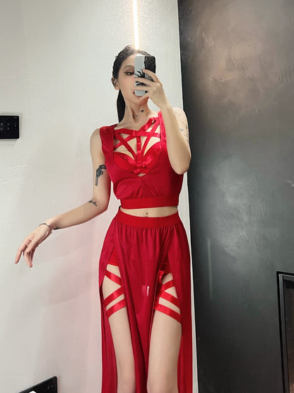 Vestido de tirantes de lencería europea y americana con almohadilla en el pecho Hermosa falda de gasa