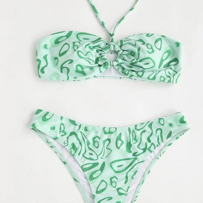 Bandeau Bikini Sexy Split Swimsuit