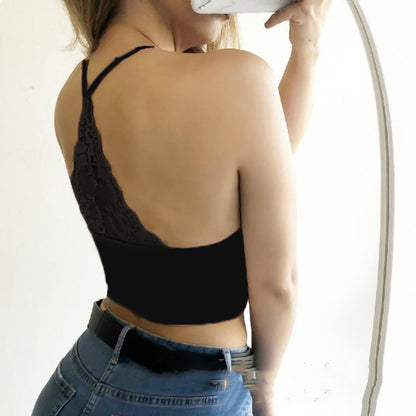 Lingerie sexy européenne et américaine double face dentelle avant et arrière