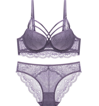 Ensemble de sous-vêtements en coton épais, soutien-gorge Push Up, Sexy