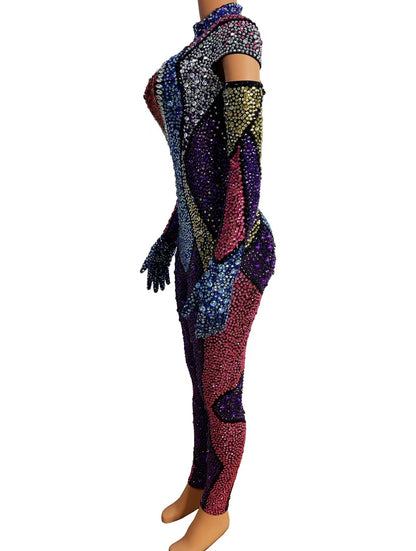 Sexy Rhinestone Women's Flash Dress