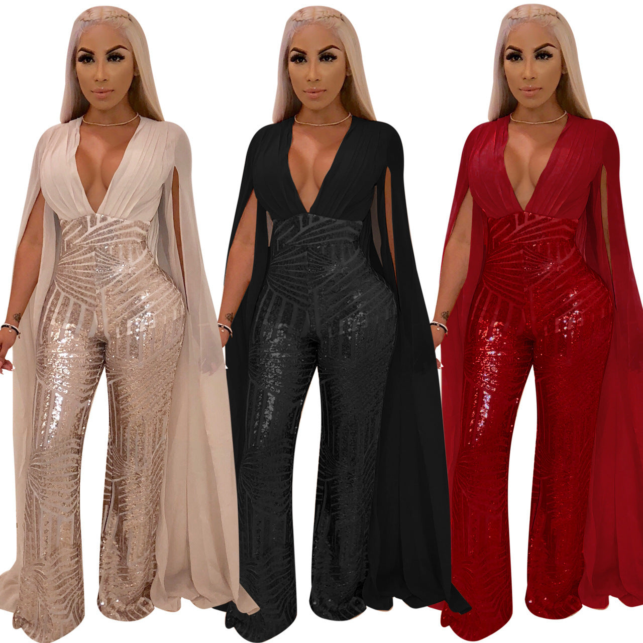Ensemble de mode robe de soirée sexy à paillettes