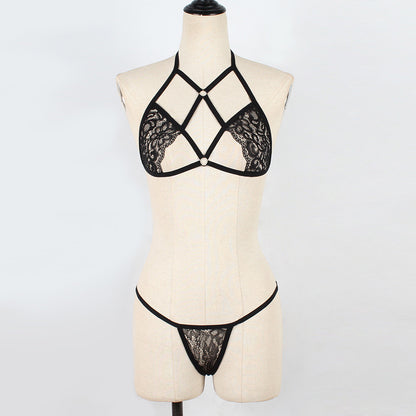 Ensemble de sous-vêtements creux sexy pour filles