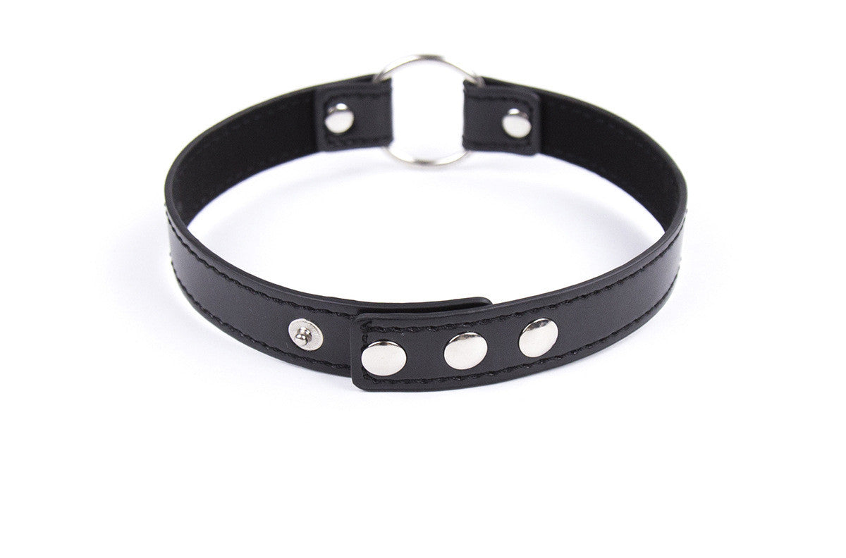 Men's Leather Collar Neck Chain Bell Torture Leather Necklace