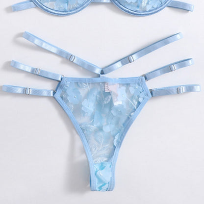 Traje De Lencería Mujer Azul Cielo